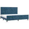 vidaXL Estructura cama sin colch&oacute;n terciopelo azul oscuro 200x200 cm
