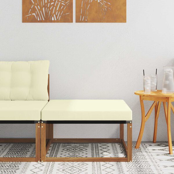 vidaXL Reposapi&eacute;s de exterior Madera de Acacia S&oacute;lida Natural