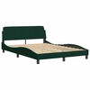 vidaXL Estructura de cama Dover terciopelo verde oscuro 140x200 cm