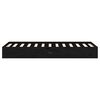 vidaXL Estructura de cama sin colch&oacute;n madera maciza negro 75x190 cm