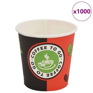 vidaXL Vasos desechables para caf&eacute; 1000 unidades papel 120 ml 4 oz