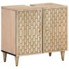 vidaXL Armario de lavabo para ba&ntilde;o madera maciza de mango 62x33x58 cm