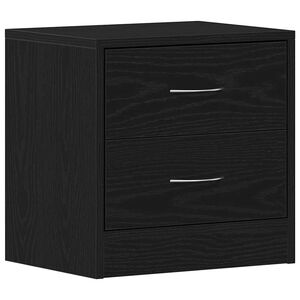vidaXL Mesilla de noche roble negro 40x30x40 cm madera de ingenier&iacute;a