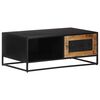 vidaXL Mesa de centro madera de mango rugosa 90x50x35 cm