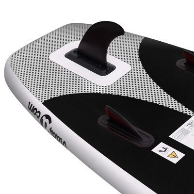 vidaXL Juego de tabla paddle surf inflable negra 360x81x10 cm