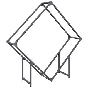 vidaXL Le&ntilde;ero antracita 100x25x100 cm Acero laminado en fr&iacute;o