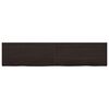 vidaXL Encimera de ba&ntilde;o madera tratada marr&oacute;n oscuro 220x50x(2-4) cm