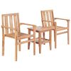 vidaXL Juego de mesa y sillas de jard&iacute;n 3 piezas madera de teca maciza