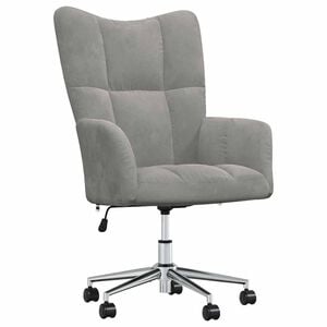 vidaXL Sill&oacute;n de relax de terciopelo gris claro