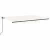 vidaXL Toldo retr&aacute;ctil manual crema 500x350 cm