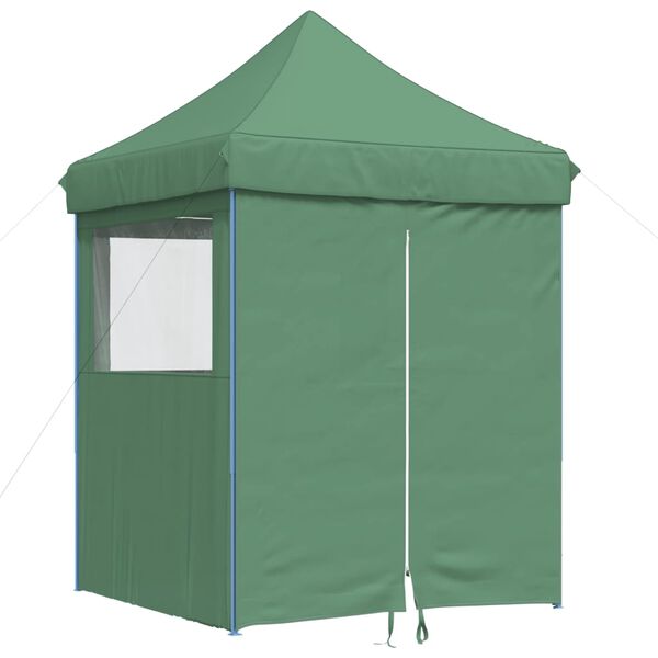 vidaXL Tienda de fiesta plegable Pop-Up con 4 paredes laterales verde