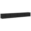 vidaXL Conjunto de mueble de TV 4 uds. Roble Negro