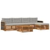 vidaXL Conjunto de sof&aacute;s de exterior 6 pcs Natural y Gris Claro