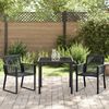 vidaXL Conjunto de Comedor de Jard&iacute;n 3 pcs Negro