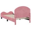 vidaXL Cama para niños con cabecero Rosa 80 x 160 cm Terciopelo
