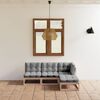 vidaXL Juego de muebles de jardín 4 pzas y cojines madera pino maciza
