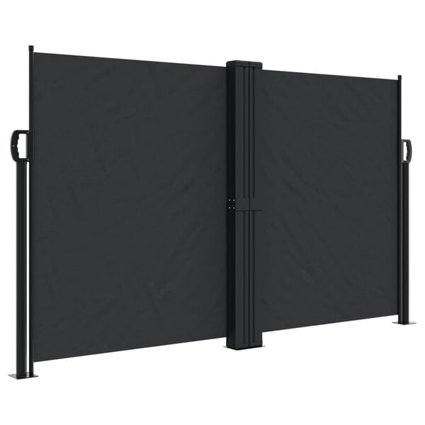 vidaXL Toldo lateral retráctil negro 140x600 cm