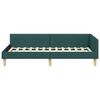 vidaXL Estructura de cama en esquina Verde oscuro 100 x 200 cm tela