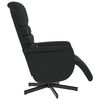vidaXL Sill&oacute;n reclinable masaje con reposapi&eacute;s cuero sint&eacute;tico negro