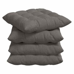 vidaXL Cojines para asiento 4 pcs Gris Claro 40 x 40 x 6 cm