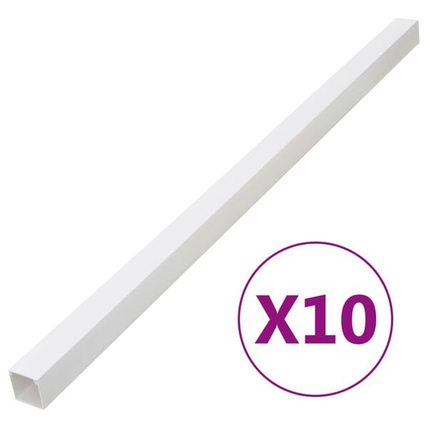 vidaXL Canaletas para cables PVC 100x60 mm 10 m