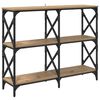 vidaXL Mesa Consola Roble artisan 100 x 28 x 80,5 cm