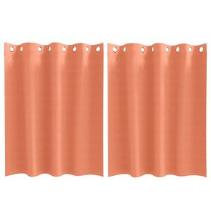 vidaXL Cortinas Opacas con Anillas 2 pcs Terracota 140 x 140 cm