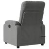 vidaXL Sillón reclinable masaje eléctrico tela microfibra gris oscuro