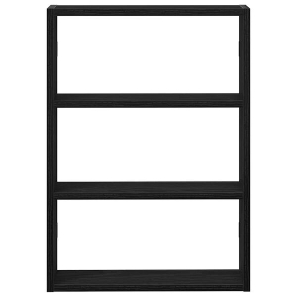 vidaXL Estanter&iacute;a de pared madera de ingenier&iacute;a negra 43x9x60 cm