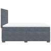 vidaXL Cama box spring con colchón terciopelo gris oscuro 140x190 cm