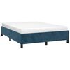 vidaXL Estructura de cama sin colch&oacute;n terciopelo azul oscuro 140x200cm