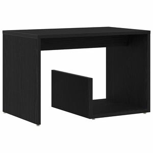 vidaXL Mesa lateral Roble Negro 59 x 36 x 38 cm Madera de ingenier&iacute;a