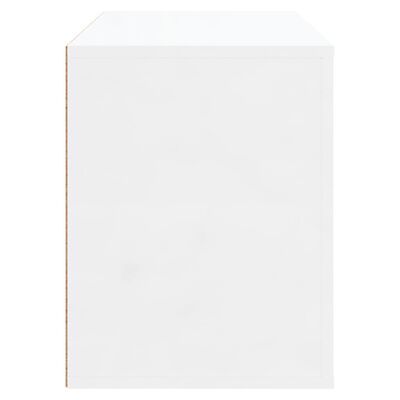 vidaXL Mueble zapatero madera contrachapada blanco brillo 80x35x45 cm