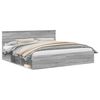 vidaXL Estructura de cama con cabecera Gris Sonoma 200 x 200 cm