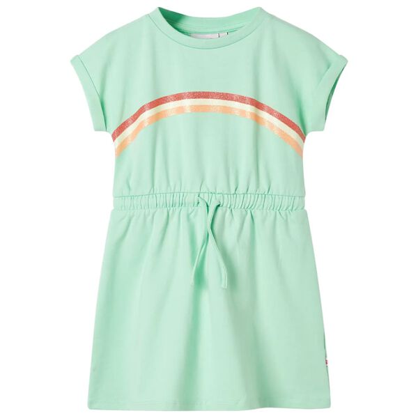 Vestido infantil con cord&oacute;n verde chill&oacute;n 116