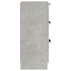 vidaXL Aparador 2 uds madera contrachapada gris hormigón 30x30x70 cm