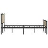 vidaXL Estructura de cama sin colch&oacute;n metal roble Sonoma 160x200 cm