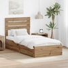 vidaXL Estructura de cama con caj&oacute;n con cabecera Madera contrachapada
