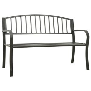 vidaXL Banco de jard&iacute;n acero gris 120 cm