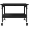 vidaXL Soporte de impresora 2 niveles madera negro 50x40x38 cm