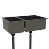 vidaXL Fregadero de cocina de acero inoxidable