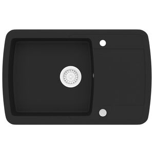 vidaXL Fregadero de cocina de un seno de granito