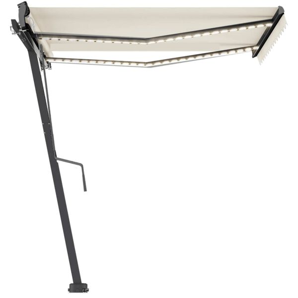 vidaXL Toldo de pie autom&aacute;tico crema 350x250 cm