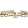 vidaXL Conjunto de sof&aacute;s de exterior 8 uds. y Beige