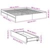 vidaXL Cama con cajones madera de ingenier&iacute;a roble ahumado 180x200 cm