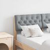 vidaXL Cabecero tapizado Gris Claro 120 cm Madera de pino macizo
