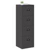 vidaXL Mueble archivador con caj&oacute;n Geom&eacute;trico Negro 45,5 x 42 x 139 cm