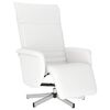vidaXL Sill&oacute;n reclinable con reposapi&eacute;s cuero sint&eacute;tico blanco