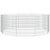 vidaXL Recinto animales corral 10 paneles hierro galvanizado 54x60 cm