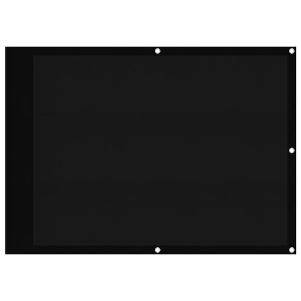 vidaXL Pantalla de balc&oacute;n 100% poli&eacute;ster Oxford negro 75x800 cm